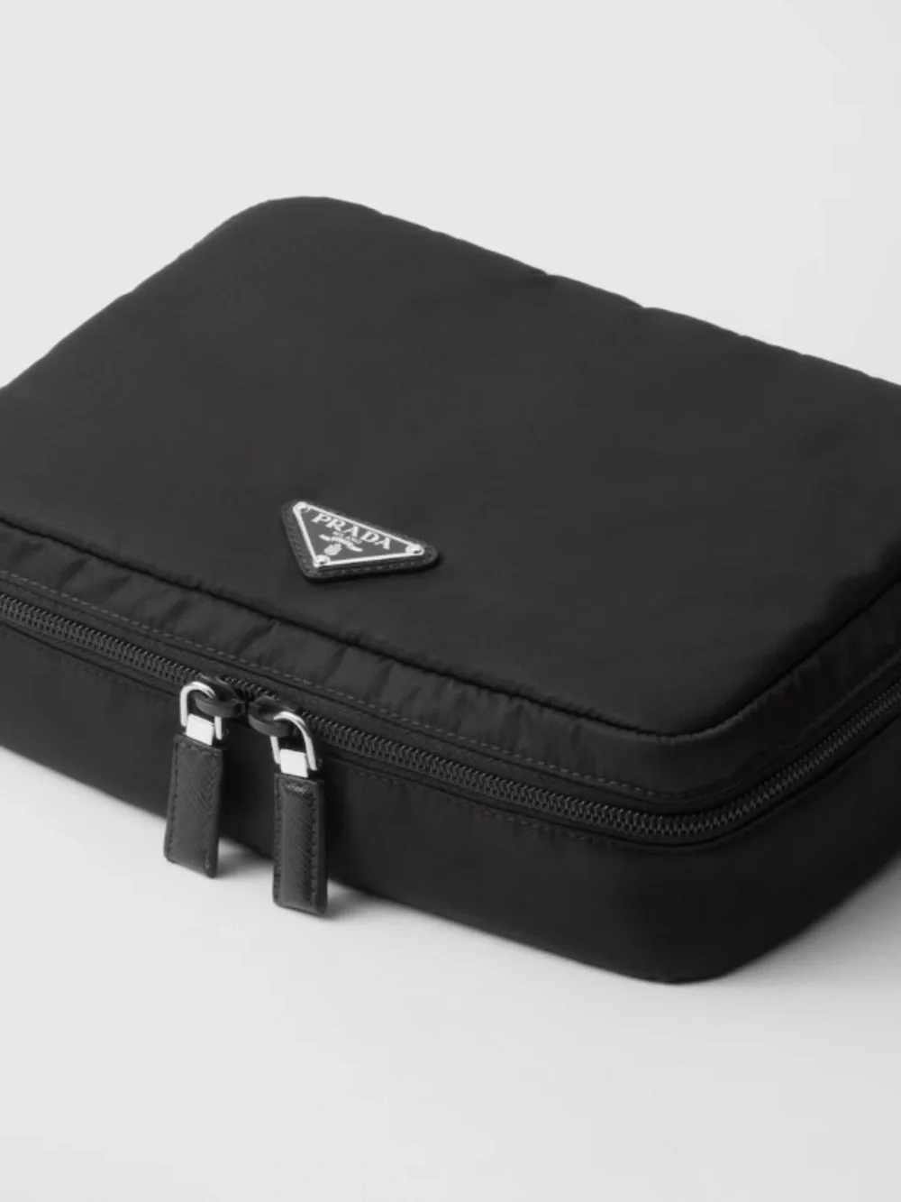 Prada Black Nylon Toiletry Pouch Cosmetic Case 100% Authentic